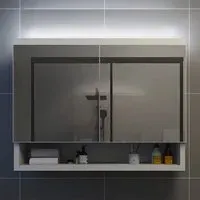 Cranbrook Mirrored Cabinet with LED - White, MDF
