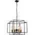 Crate 4 Light Pendant Light - Black, Steel