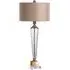 Credera Textured Glass Table Lamp - Brushed Brass