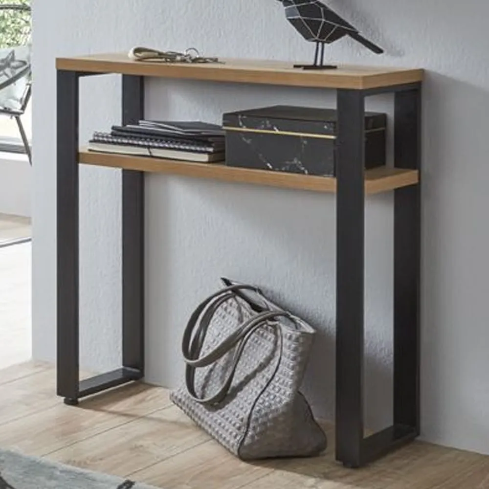 Creek Console Table - Oak, Black