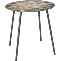 Creek Glass Side Table - Parquet Print, Black