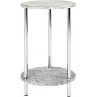 Creek Round Side Table - Concrete Effect
