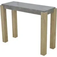 Cresco Console Table - Light Concrete, Sonoma Oak