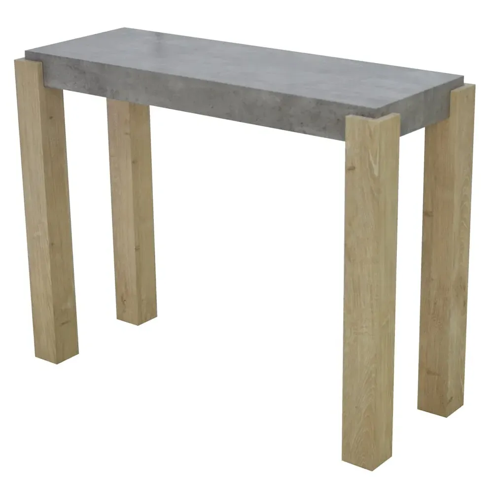 Cresco Console Table - Light Concrete, Sonoma Oak