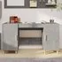Cress Computer Desk with 2 Doors - Concrete Effect