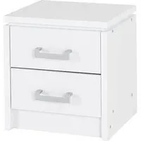 Crieff Bedside Cabinet with 2 Drawers - White