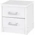 Crieff Bedside Cabinet with 2 Drawers - White