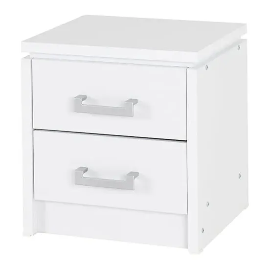 Crieff Bedside Cabinet with 2 Drawers - White image