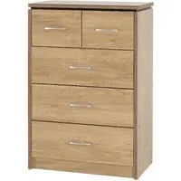 Crieff Chest of 5 Drawers - Oak