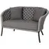 Crod 2-Seater Garden Sofa with Cushion - Light Grey, Fabric