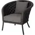 Crod Curved Outdoor Lounge Chair with Cushion - Dark Grey