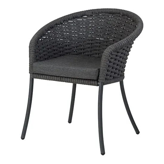 Crod Garden Dining Chairs Pair - Dark Grey, Rattan image