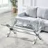 Crossley Coffee Table - Clear Glass, Stainless Steel