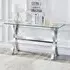 Crossley Console Table - Clear Glass, Stainless Steel