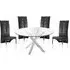 Crossley Round Dining Set with 4 Vesta Chairs - Black