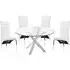 Crossley Round Dining Set with 4 Vesta Chairs - White