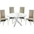 Crossley Round Dining Table with 4 Vesta Chairs - Taupe