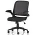 Crowley Office Chair with Folding Arms - Black, Fabric