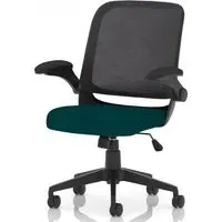 Crowley Office Chair with Folding Arms - Maringa Teal
