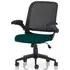 Crowley Office Chair with Folding Arms - Maringa Teal