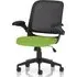 Crowley Office Chair with Folding Arms - Myrrh Green