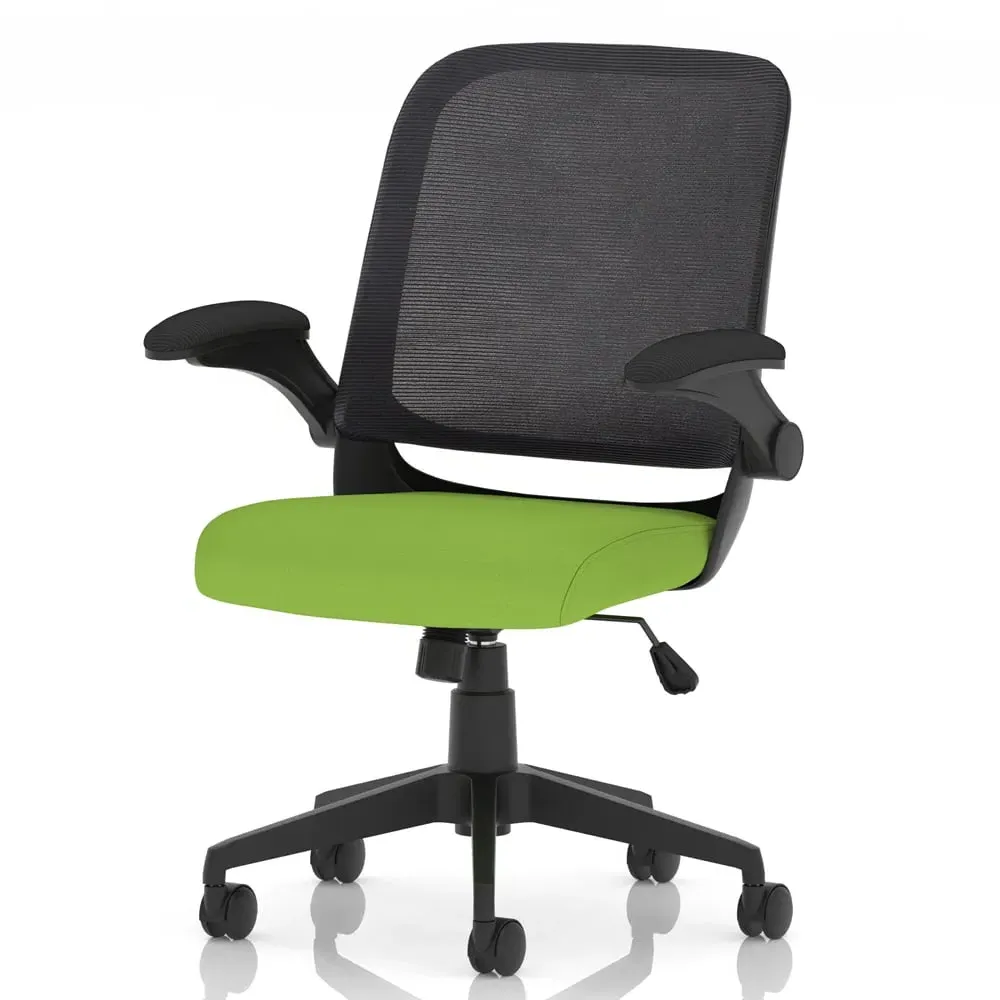 Crowley Office Chair with Folding Arms - Myrrh Green