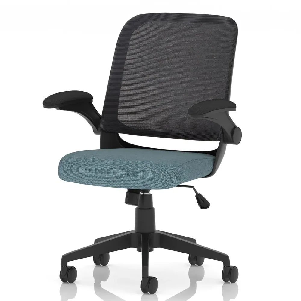 Crowley Office Chair with Folding Arms - Quench, Fabric