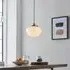 Crowley Opal Glass Pendant Ceiling Light - Antique Brass