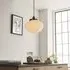 Crowley Opal Glass Pendant Ceiling Light - Bright Nickel