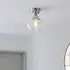 Crowley Semi-Flush Ceiling Light - Chrome, Clear Glass