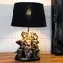 Crowley Table Lamp - Black, Fabric