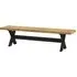 Crowley Wooden Dining Bench with X-Shaped Legs - Natural