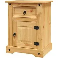 Croydon Bedside Cabinet - Brown, Pine