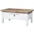 Croydon Coffee Table with Drawer - White, Pinewood