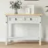 Croydon Console Table with Shelf - White, Pinewood