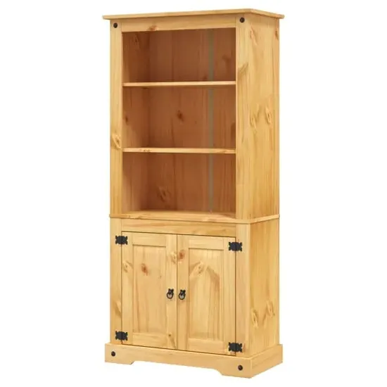 Croydon Display Cabinet with 2 Doors - Brown, Pinewood image