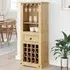 Croydon Wine Cabinet with 1 Drawer - Brown, Pine