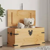 Croydon Wooden Blanket Box - Brown, Pine Wood alternate view