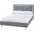 Crystallex King Size Bed Frame with Diamante Detail - Grey