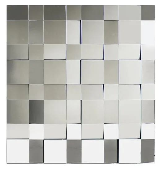 Cube Square Decorative Mirror - Silver product