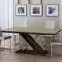 Cudahy Dining Table - Khaki, Glass