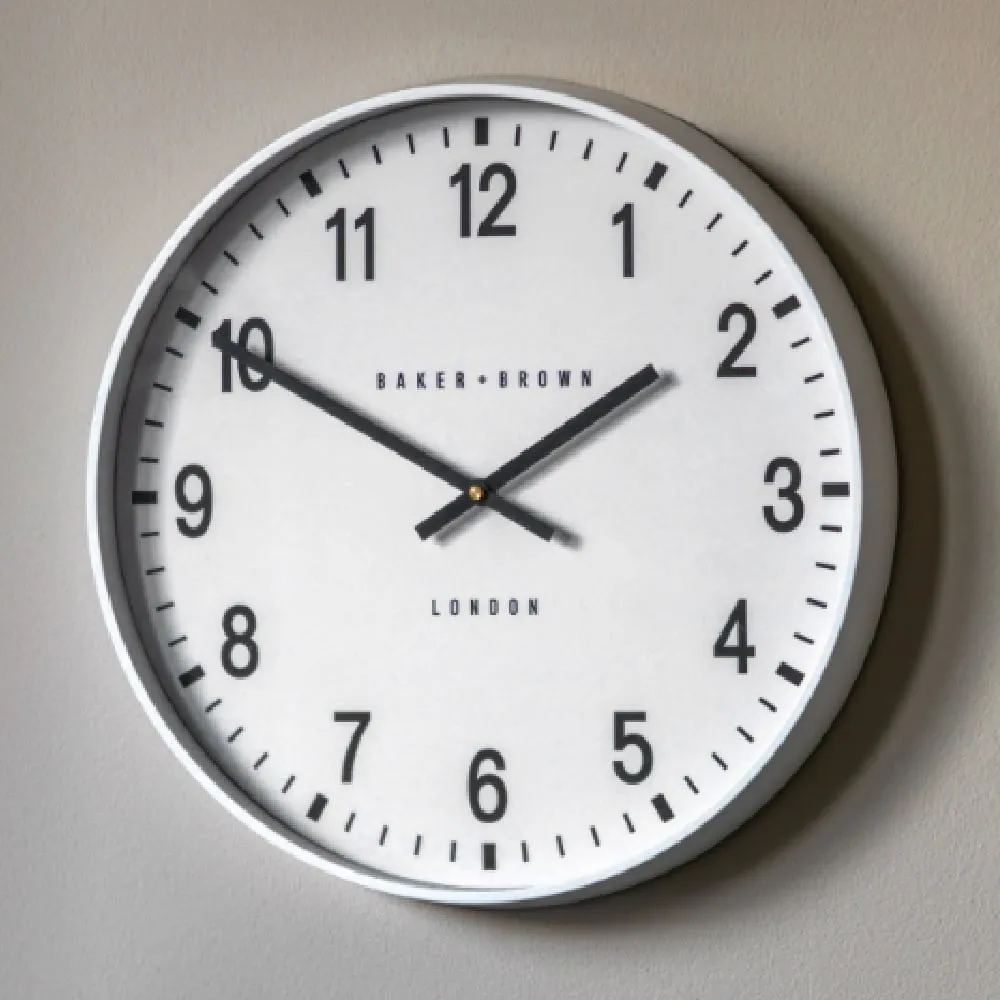 Cudahy Round Wall Clock - White, Glass
