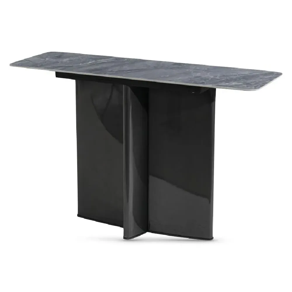 Cuneo Sintered Stone Console Table - Dark Grey