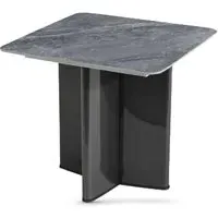 Cuneo Sintered Stone End Table - Dark Grey