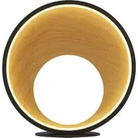 Curio Table Lamp - Black, Wood