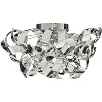 Curls 3 Lights Semi Flush Ceiling Light - Chrome