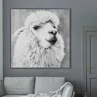 Cursa Alpaca Glass Wall Art - Silver