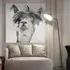 Cursa Llama Glass Wall Art - Silver