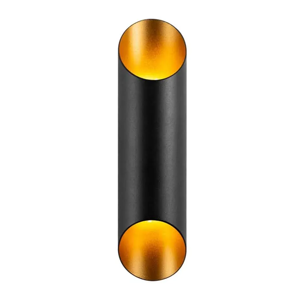 Cut Small Wall Lamp Dual-Light - Black & Gold, Metal product