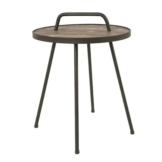 Cuyahoga Round Side Table - Vintage Brown, Wood image